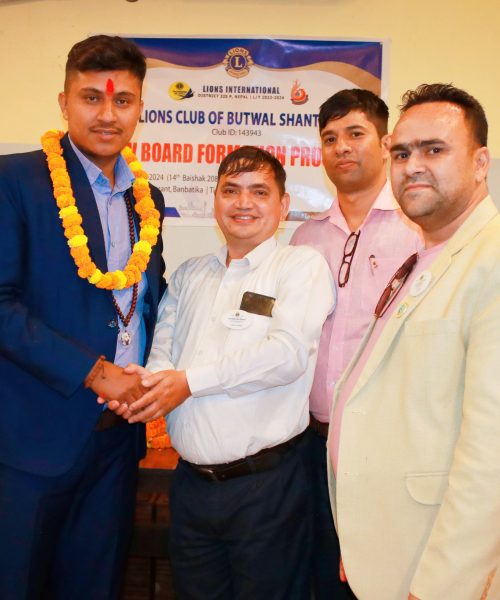 लायन्स क्लब अफ बुटवल शान्तिदिपको अध्यक्षमा पन्थी निर्विरोध,जिल्लाकै उत्कृष्ट क्लब बनाउँने प्रतिबद्धता