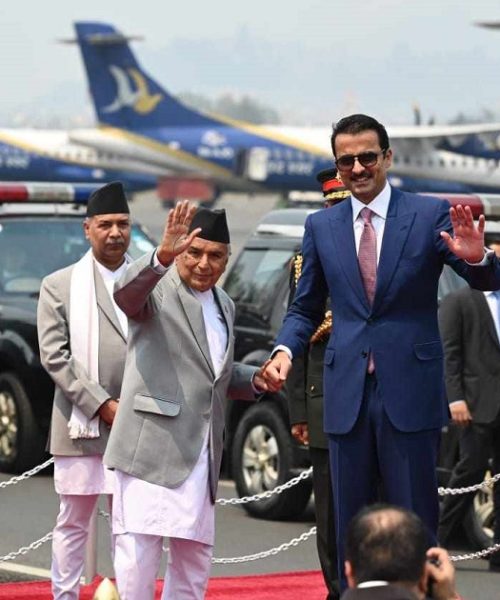 दुई दिने भ्रमण सकाएर स्वदेश फर्किए कतारका राजा थानी