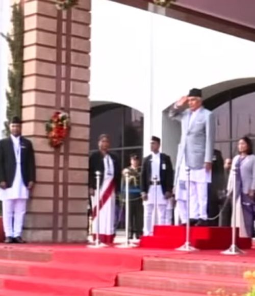 संसद भवन पुगे राष्ट्रपति पौडेल